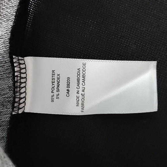 Cleo Petites Long Button Up Black White Shirt Soft Stretch Size Medium - Picture 9 of 12